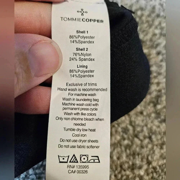 NWT Tommie Copper Black Shoulder Support Bra With Zipper 2XL Compression - Picture 9 of 13